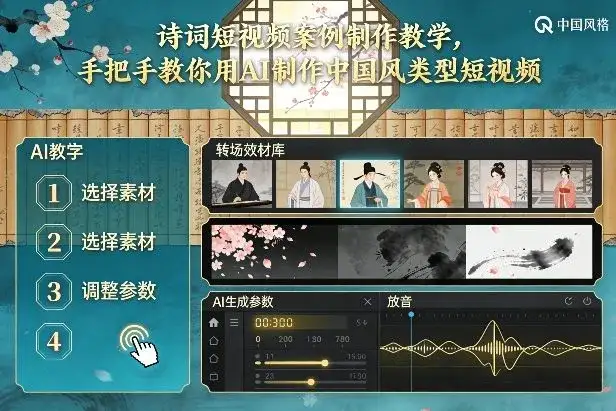 古诗词短视频案例制作教学,手把手教你用AI制作中国风类型短视频 古诗词短视频案例制作教学,手把手教你用AI制作中国风类型短视频