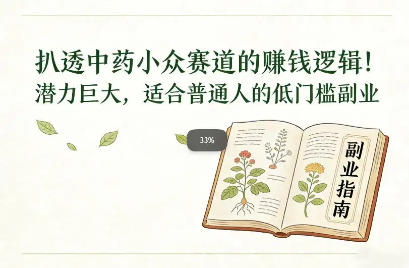 扒透中药小众赛道的賺米逻辑，潜力巨大，适合普通人的低门槛副业-优优云创网
