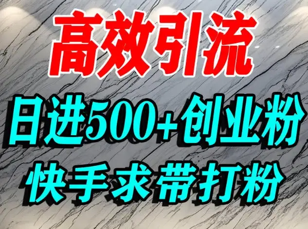 怎么打创业粉？快手求带视角精准引流创业粉，宝妈、学生群体日进500+精准流量-优优云创网