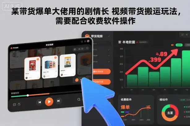 某带货爆单大佬用的剧情长视频带货搬运玩法，需要配合收费软件操作-优优云创网