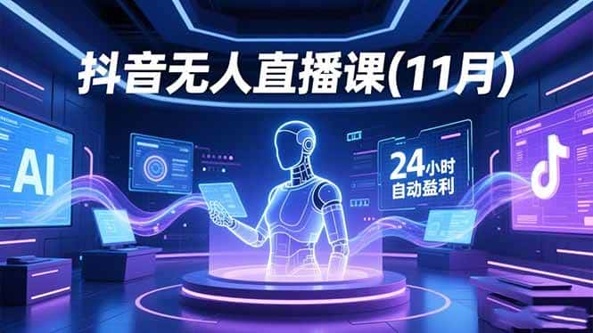 (16558期)抖音无人直播课(11月),AI实景、数字人、绿幕、多种玩法、24小时自动盈利 (16558期)抖音无人直播课(11月),AI实景、数字人、绿幕、多种玩法、24小时自动盈利