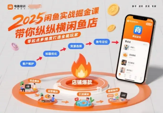【精】2025闲鱼实战掘金课,带你纵横闲鱼店,零起点多维度打造全能玩家 【精】2025闲鱼实战掘金课,带你纵横闲鱼店,零起点多维度打造全能玩家