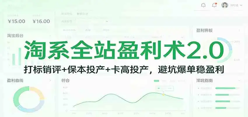 淘系全站盈利术2.0:打标销评+保本投产+卡高投产,避坑爆单稳盈利 淘系全站盈利术2.0:打标销评+保本投产+卡高投产,避坑爆单稳盈利