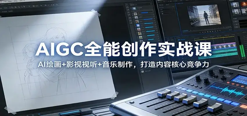 AIGC全能创作实战课:AI绘画+影视视听+音乐制作,打造内容核心竞争力 AIGC全能创作实战课:AI绘画+影视视听+音乐制作,打造内容核心竞争力