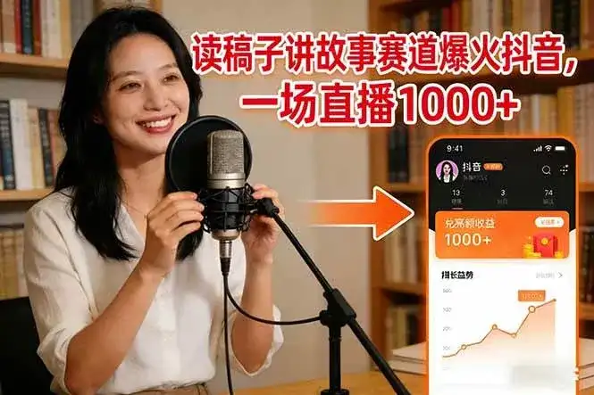 (17073期)读稿子讲故事赛道爆火抖音,一场直播日入1000+ (17073期)读稿子讲故事赛道爆火抖音,一场直播日入1000+