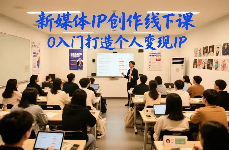 【精】新媒体IP创作线下课,0入门打造个人变现IP-优优云创网
