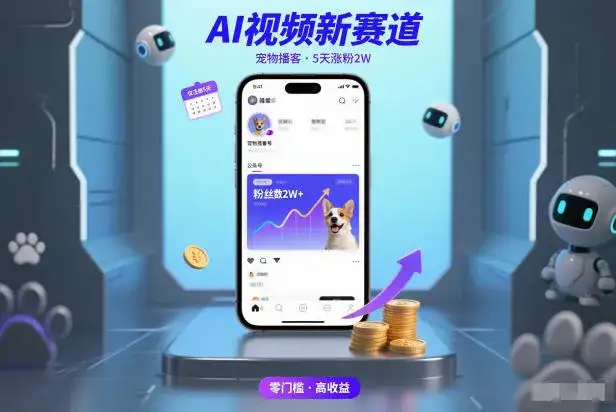 AI视频新赛道，宠物播客仅注册5天涨粉2W，收益非常可观-优优云创网