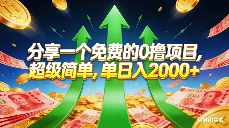 (16846期)免费的,0撸靠谱小项目,超级简单,单日入2000+ (16846期)免费的,0撸靠谱小项目,超级简单,单日入2000+