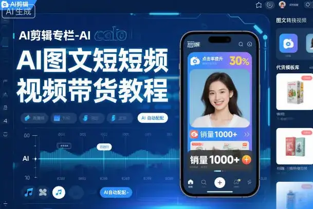 AI剪辑专栏-AI图文短视频带货教程 AI剪辑专栏-AI图文短视频带货教程