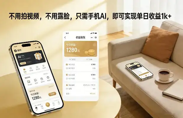 不用拍视频,不用露脸,只需手机AI,即可实现单日收益1k+【揭秘】-优优云创网