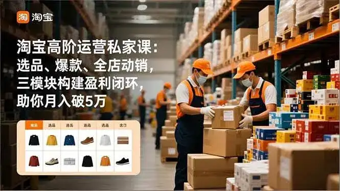 (16934期)淘宝高阶运营私家课:选品、爆款、全店动销,三模块构建盈利闭环,助你月入破5万(更新12月) (16934期)淘宝高阶运营私家课:选品、爆款、全店动销,三模块构建盈利闭环,助你月入破5万(更新12月)