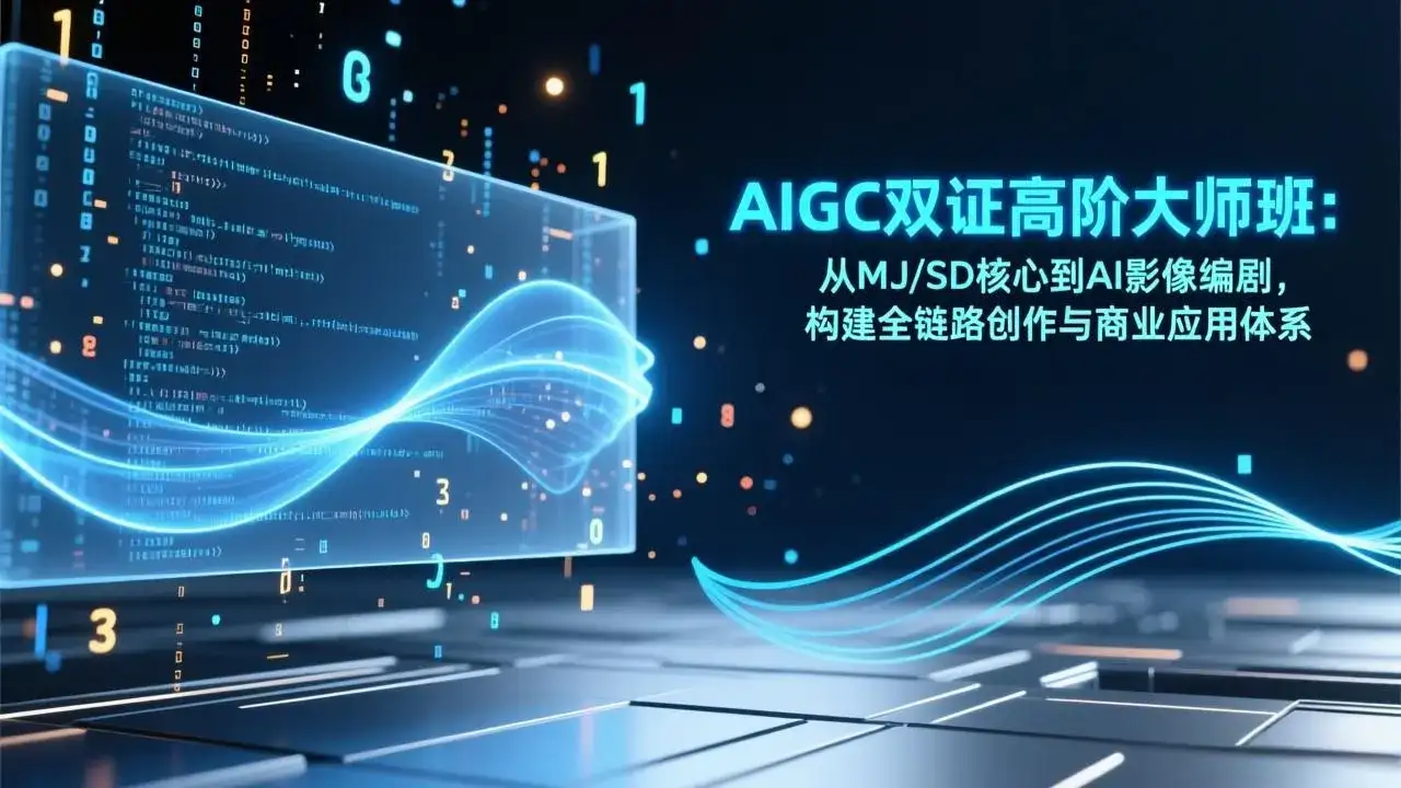 【精】AIGC双证高阶大师班:从MJ/SD核心到AI影像编剧,构建全链路创作与商业应用体系-优优云创网