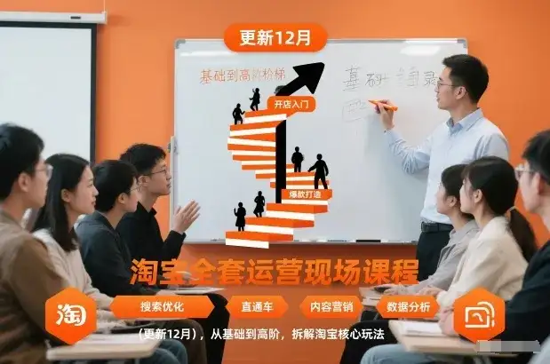 淘宝全套运营现场课程（更新12月），从基础到高阶，拆解淘宝核心玩法-优优云创网