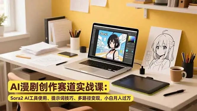 【精】AI漫剧创作赛道实战课:Sora2 AI工具使用、提示词技巧、多路径变现,小白月入过万 【精】AI漫剧创作赛道实战课:Sora2 AI工具使用、提示词技巧、多路径变现,小白月入过万