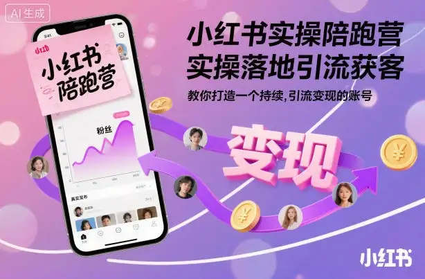 【精】小红书实操陪跑营,实操落地引流获客,教你打造一个持续引流变现的账号 【精】小红书实操陪跑营,实操落地引流获客,教你打造一个持续引流变现的账号