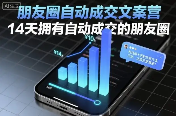 【精】朋友圈自动成交文案营，14天拥有自动成交的朋友圈-优优云创网