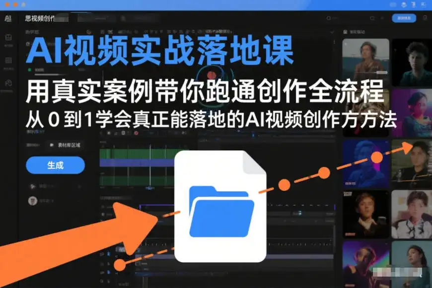 AI视频实战落地课，用真实案例带你跑通创作全流程，从0到1学会真正能落地的AI视频创作方法-优优云创网