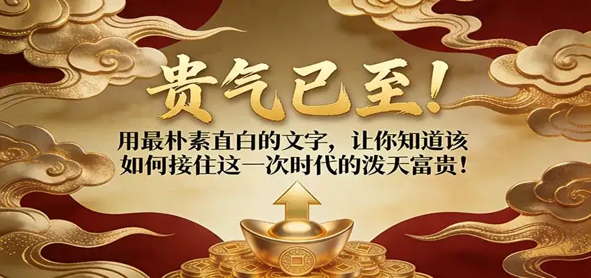 付费文章:贵气已至!用最朴素直白的文字,让你知道该如何接住这一次时代的泼天富贵! 付费文章:贵气已至!用最朴素直白的文字,让你知道该如何接住这一次时代的泼天富贵!