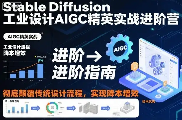 【精】Stable Diffusion工业设计AIGC精英实战进阶营，彻底颠覆传统设计流程，实现降本增效-优优云创网