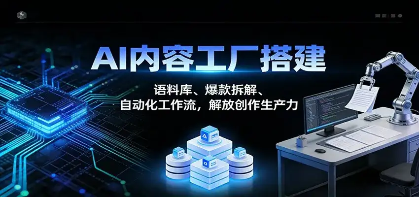 AI内容工厂搭建：语料库、爆款拆解、自动化工作流，解放创作生产力-优优云创网