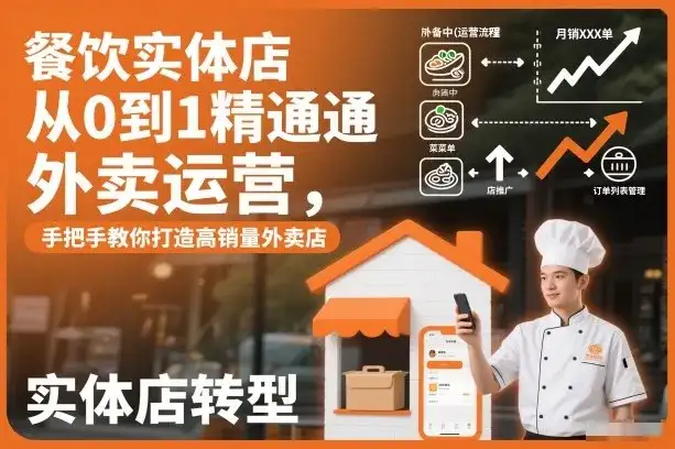 餐饮实体店从0到1精通外卖运营，手把手教你打造高销量外卖店-优优云创网