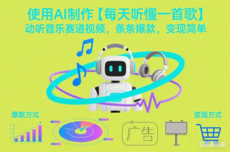 使用AI制作【每天听懂一首歌】动听音乐赛道视频，条条爆款，变现简单-优优云创网