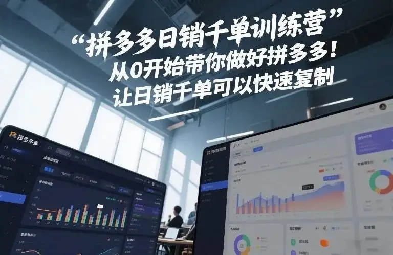 【精】拼多多日销千单训练营,从0开始带你做好拼多多,让日销千单可以快速复制(更新26年1月)-优优云创网