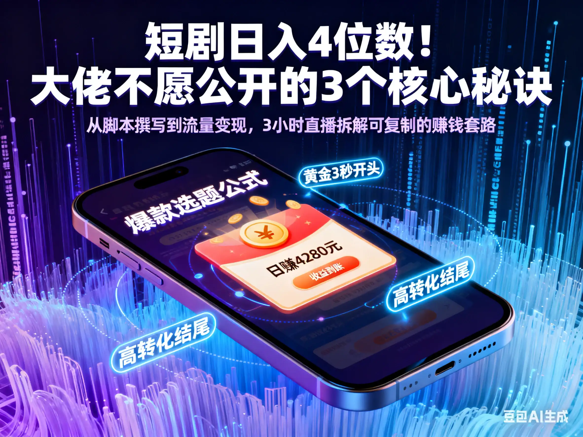 短剧 爆单大佬分享日入4位数经验和实操-优优云创网