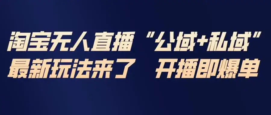 （17098期）淘宝无人直播最新玩法，包含私域和公域两种玩法-优优云创网