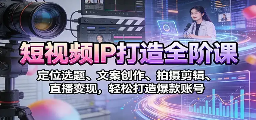 短视频IP打造全阶课:定位选题、文案创作、拍摄剪辑、直播变现,轻松打造爆款账号 短视频IP打造全阶课:定位选题、文案创作、拍摄剪辑、直播变现,轻松打造爆款账号