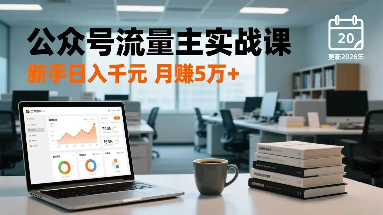 (17144期)公众号流量主实战课,爆文写作、流量池运营、多平台分发,新手日入千元月赚5万+更新2026年 (17144期)公众号流量主实战课,爆文写作、流量池运营、多平台分发,新手日入千元月赚5万+更新2026年