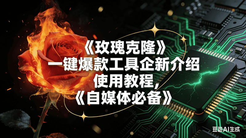 (16766期)玫瑰克隆,自媒体必备,一键爆款工具详细介绍和使用教程 (16766期)玫瑰克隆,自媒体必备,一键爆款工具详细介绍和使用教程