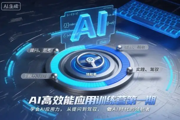【精】AI高效能应用训练营第一期，学会AI应用力，从提问到驾驭，做AI时代的领航者-优优云创网