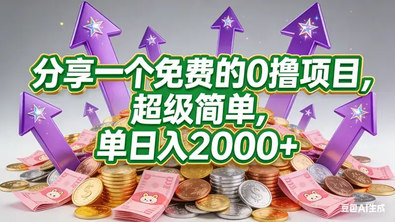 (16829期)分享一个免费的,0撸靠谱小项目,超级简单,单日入2000+ (16829期)分享一个免费的,0撸靠谱小项目,超级简单,单日入2000+