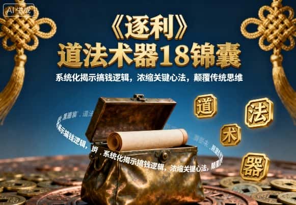 《逐利》道法术器18锦囊,系统化揭示搞钱逻辑,浓缩关键心法,颠覆传统思维(更新) 《逐利》道法术器18锦囊,系统化揭示搞钱逻辑,浓缩关键心法,颠覆传统思维(更新)