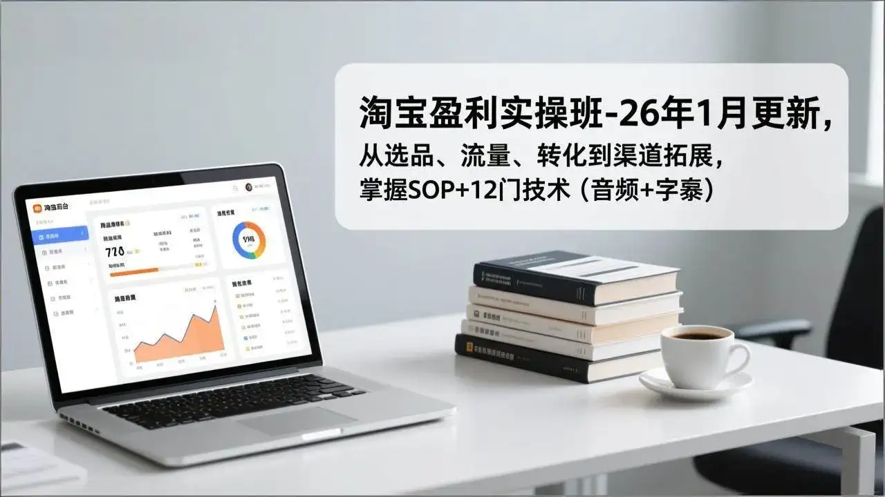 (17105期)淘宝盈利实操班-26年1月更新,从选品、流量、转化到渠道拓展,掌握SOP+12门技术(音频+字幕) (17105期)淘宝盈利实操班-26年1月更新,从选品、流量、转化到渠道拓展,掌握SOP+12门技术(音频+字幕)