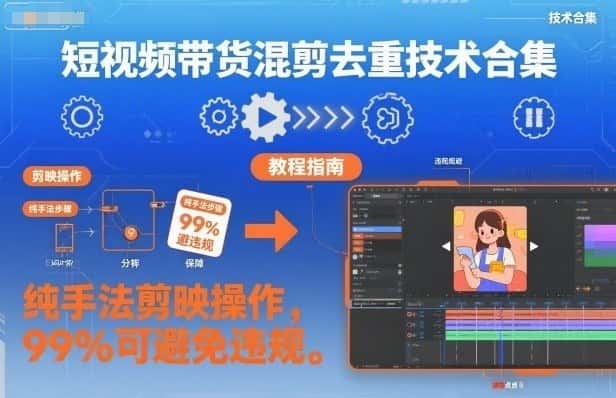 短视频带货混剪去重技术合集,纯手法剪映操作,99%可避免违规 短视频带货混剪去重技术合集,纯手法剪映操作,99%可避免违规