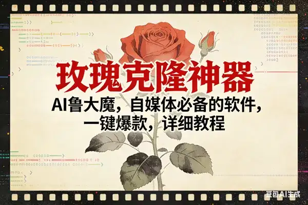 (17000期)玫瑰克隆神器,ai鲁大魔,自媒体必备,一键爆款,详细使用教程 (17000期)玫瑰克隆神器,ai鲁大魔,自媒体必备,一键爆款,详细使用教程