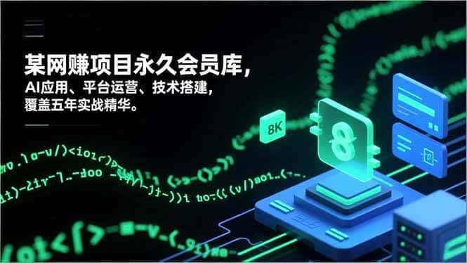 （16790期）网赚项目永久会员库，AI应用、平台运营、技术搭建，覆盖五年实战精华-优优云创网