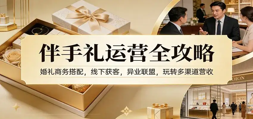 伴手礼运营全攻略:婚礼商务搭配,线下获客,异业联盟,玩转多渠道营收-优优云创网