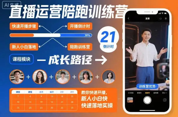 【精】直播运营陪跑训练营,教你快速开播,新人小白快速落地实操 【精】直播运营陪跑训练营,教你快速开播,新人小白快速落地实操