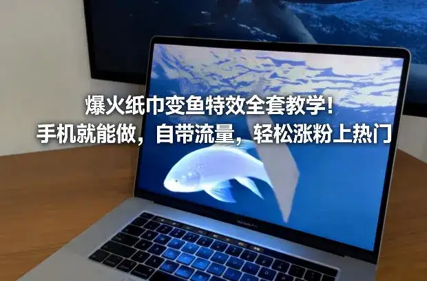 爆火纸巾变鱼特效全套教学!手机就能做,自带流量,轻松涨粉上热门-优优云创网