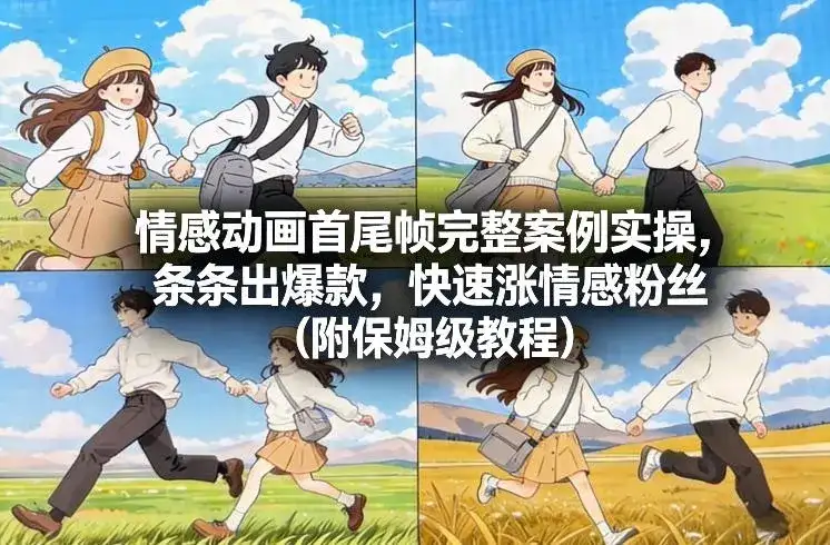 情感动画首尾帧完整案例实操，条条出爆款，快速涨情感粉丝（附保姆级教程）-优优云创网
