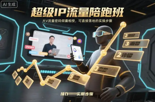 【精】超级IP流量陪跑班，大V流量密码倾囊相授，可直接落地的实操步骤-优优云创网