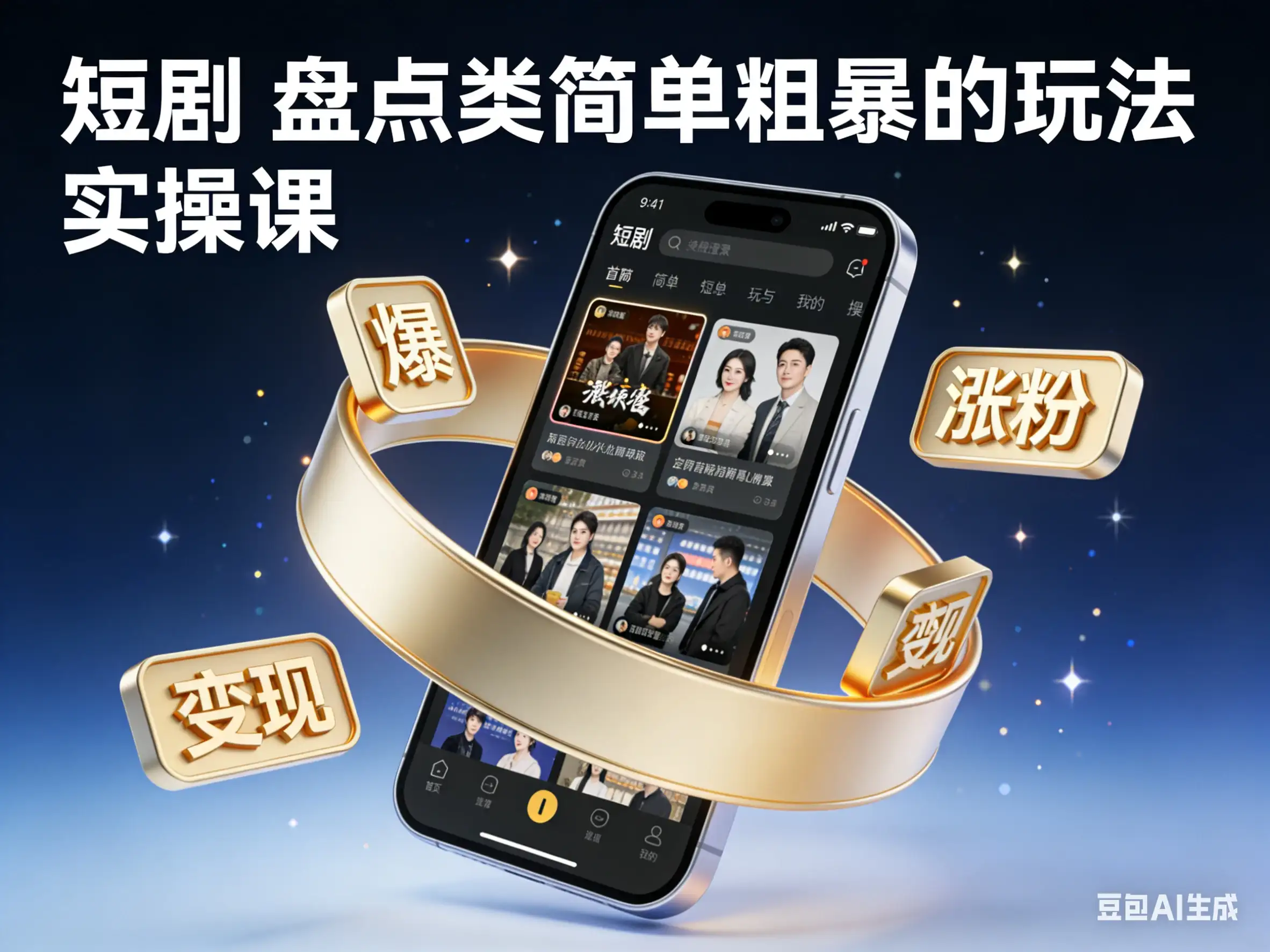 短剧 盘点类简单粗暴的玩法 实操课-优优云创网