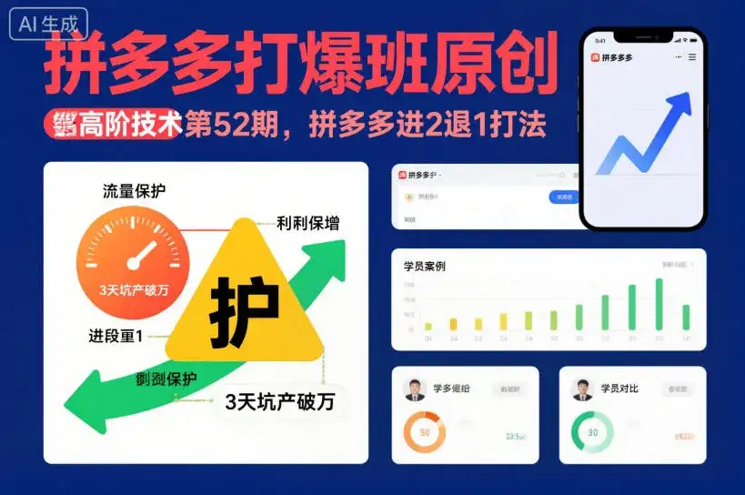 拼多多打爆班原创高阶技术第52期,拼多多进2退1打法 拼多多打爆班原创高阶技术第52期,拼多多进2退1打法