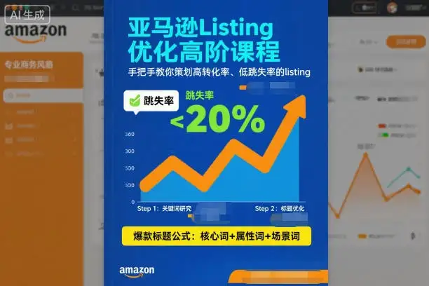 【精】亚马逊Listing优化高阶课程,手把手教你策划高转化率、低跳失率的listing 【精】亚马逊Listing优化高阶课程,手把手教你策划高转化率、低跳失率的listing
