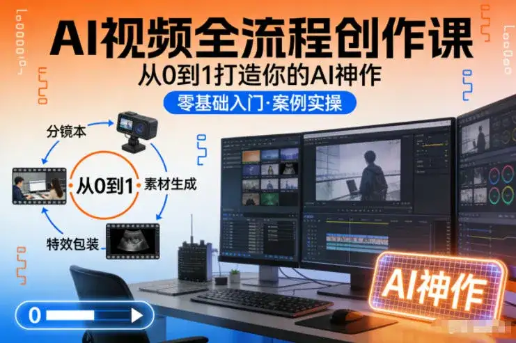 AI视频全流程创作课,从0到1打造你的AI神作 AI视频全流程创作课,从0到1打造你的AI神作