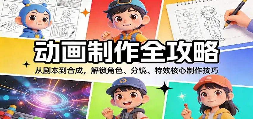 动画制作全攻略:从剧本到合成,解锁角色、分镜、特效核心制作技巧 动画制作全攻略:从剧本到合成,解锁角色、分镜、特效核心制作技巧