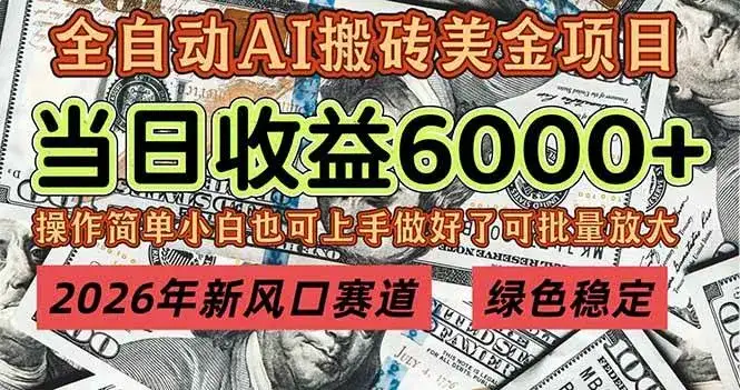 （17079期）2026年新风口赛道，当日6000+以上，可批量放大，月收入20万+，长期绿色稳定的项目-优优云创网